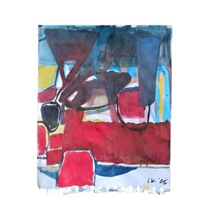 Abstract Red and Blue Art Print